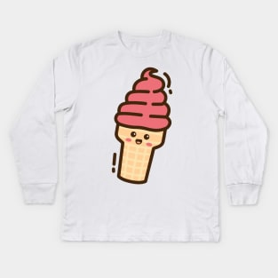 Cute Ice Cream Kids Long Sleeve T-Shirt